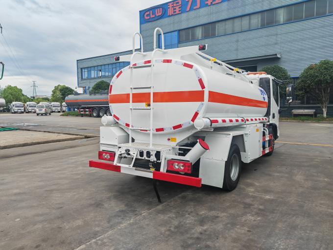 Rear side Foton Ollin 4x2 Fuel Tanker Truck 5000L/5mÂ³ Oil Transport Truck Mobile Fuel Refueling Truck