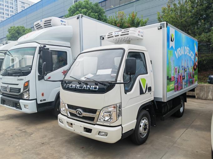 Forland light duty refrigerated truck with custom dairy branding for Togo export
