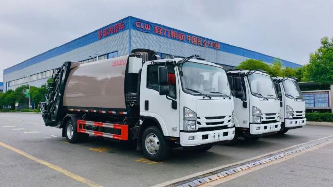 ISUZU compactor garbage truck fleet manufactured by Chengli Special Automobile Co., Ltd. for export