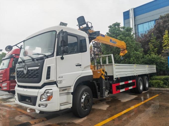 Front Three-Quarter View from Right of Dongfeng VL 375HP with XCMG SQS300-4 Crane at CLW Group
